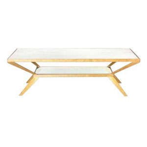 Bistratal Rectangle Marble Coffee Table-4