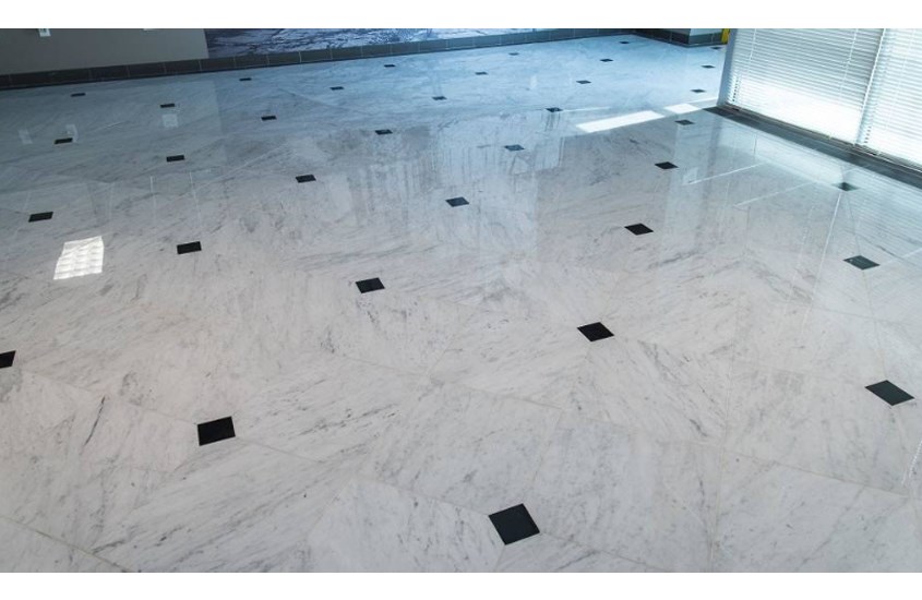 Italian Carrara White Marble Polished Bathroom Flooring 12