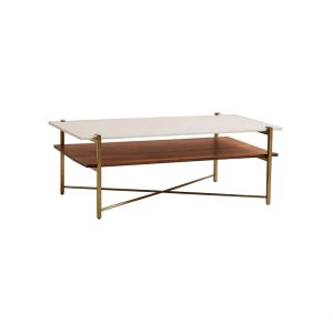 Rectangle Double-layer Marble Top Coffee Table-1