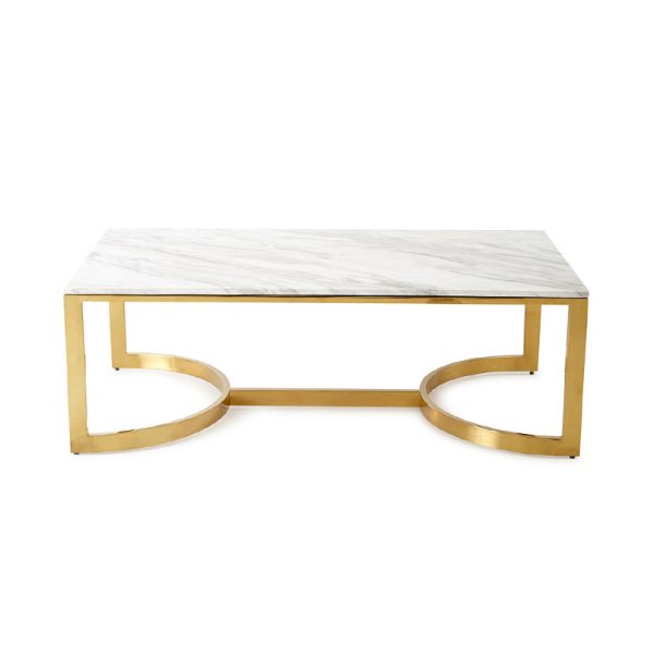 Rectangle White Marble Top Coffee Table-3