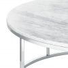 Round Marble Coffee Table In Brass Frame-1