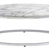 Round Marble Coffee Table In Brass Frame-18