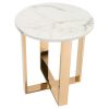 Round White Marble Side Table For Bedroom-7