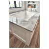 White Arabescato Carrara Marble Floor For Living Room-10