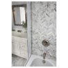 White Arabescato Carrara Marble Floor For Living Room-11