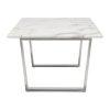 White Marble Coffee Table With Silver Legs-1