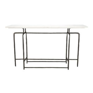 White Marble Console Hall Table-5