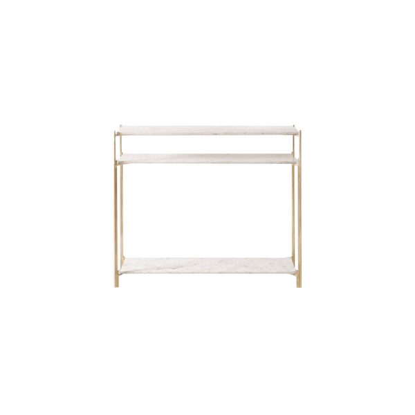 White Marble Console Table Gold Legs-1