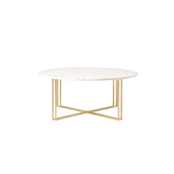 White Or Green Round Marble Coffee Table-9