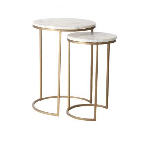 Nesting Round Marble Side Table Set-6