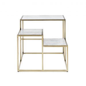 Three Layers Square Marble Side Table-2