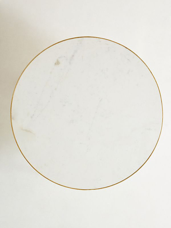 White Coffee Table Marble Tabletop-5