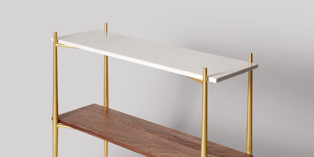 Flexible Marble Tabletop Console Table-7