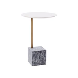 Marble Cube Base Side Table-5