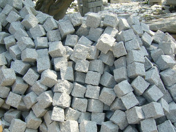 G603 Grey Granite Cubes Paving Stone For Garden-3