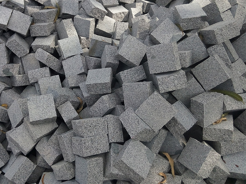 G603 Grey Granite Cubes Paving Stone For Garden-6