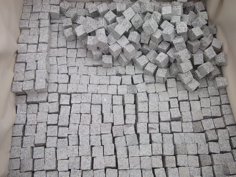 G603 Grey Granite Cubes Paving Stone For Garden-8