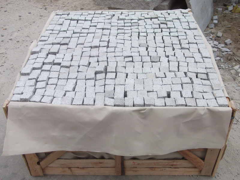 G603 Grey Granite Cubes Paving Stone For Garden-9