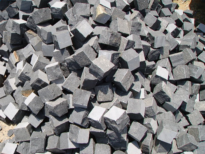 G685 Black Granite Cube Garden Paving Stone-10