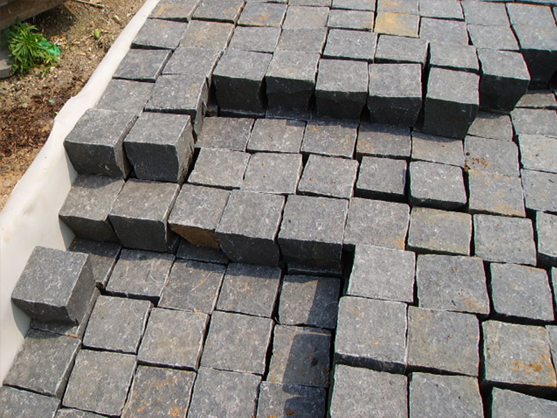 G685 Black Granite Cube Garden Paving Stone-8