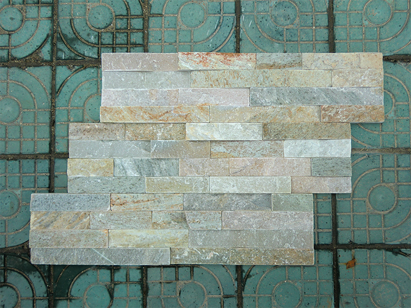 Yellow Mixed Quartzite Culture Stone Exteriors-2