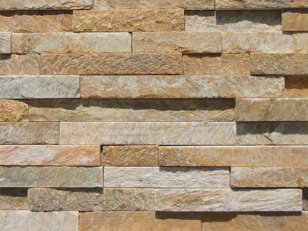 Yellow Quartzite Culture Stone Kitchen Backsplash-5