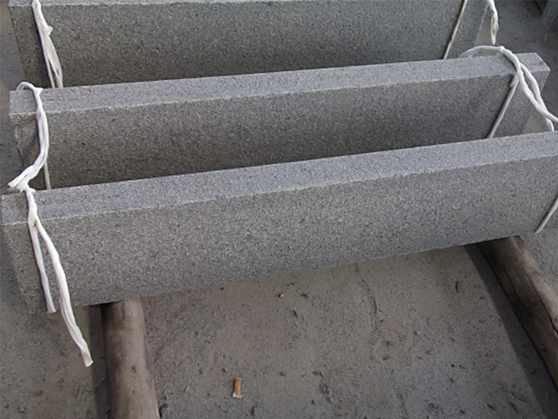 Black Bush-hammered Granite G654 Kerb Stones-6