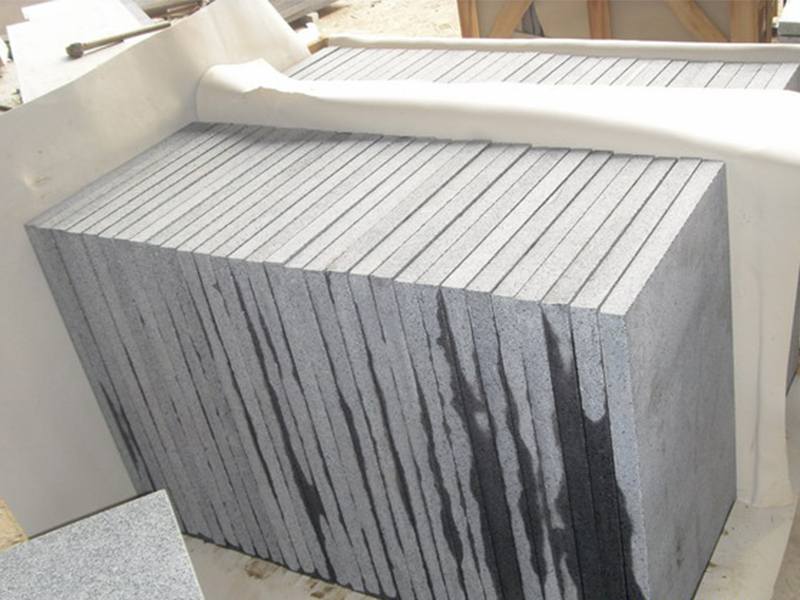 G654 Dark Gray Granite Slabs Exterior Floor Tiles Custom-9