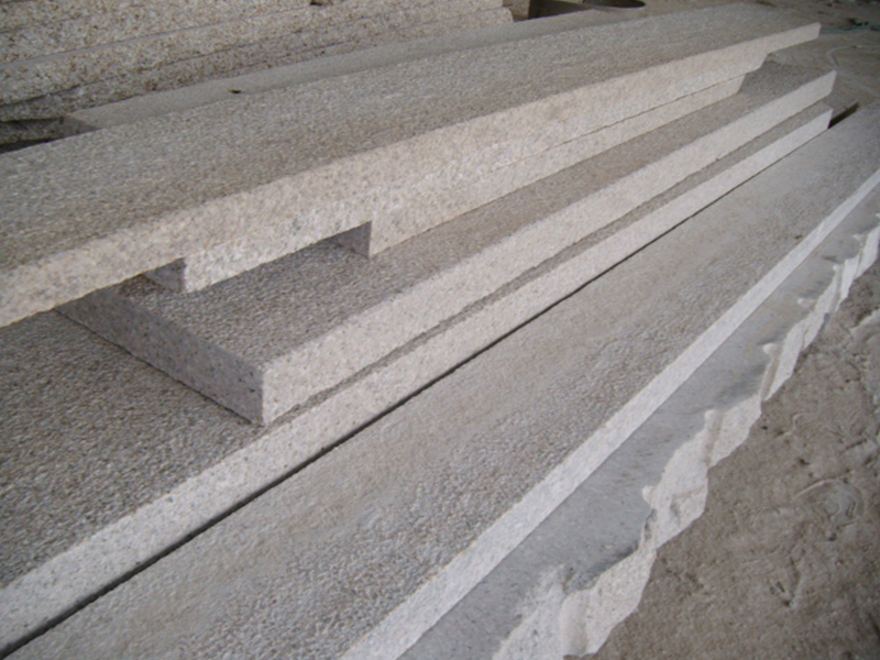 G682 Yellow Granite Flamed Finish Outdoor Stairs-1