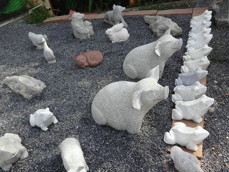 Pig Granite Stone Carving Animal Sculpture For Sale-3