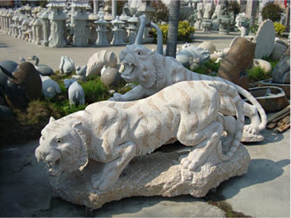 Tiger Stone Carving Customizable Granite Carving